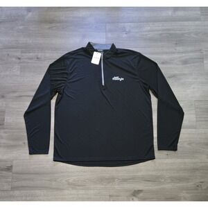Trimark Coca-Cola Tech Quarter Zip Mens 2XL Black Graphic Sleeve Pullover NWT
